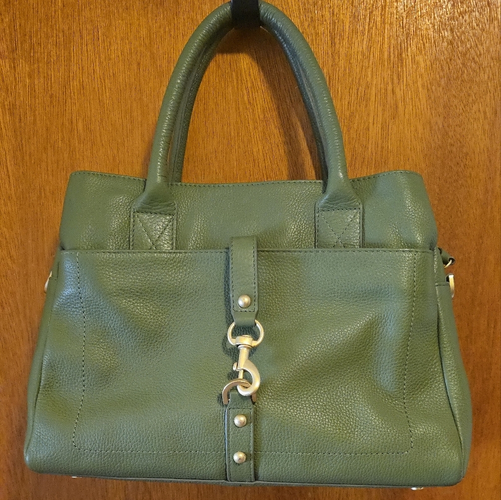 Lodis Texas Leather Green Morgan Satchel Bag